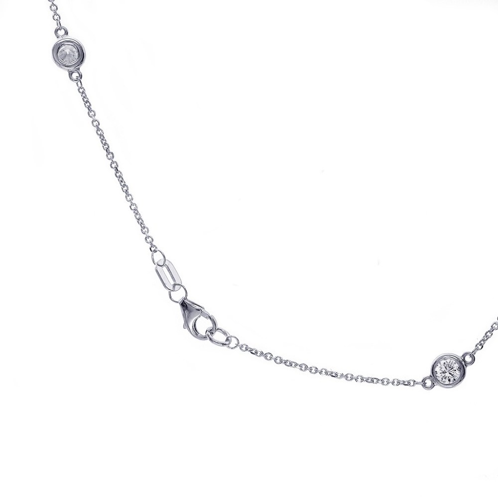 1.80 Ct. tw. Round Cut Diamonds By The Yard Necklace 14K Gold - Picture 4 of 10